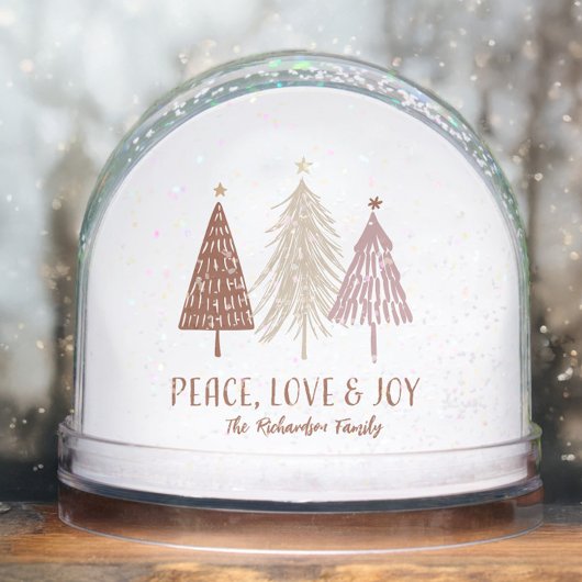 Peace, Love & Joy Family Photo Name Holiday