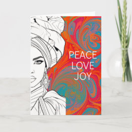Peace. Love. Joy. – Inspirational Art Greeting Car カード