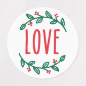 Peace、Love、Joy、Noel、Stickers & メリー Labels ラベル (デザイン2)