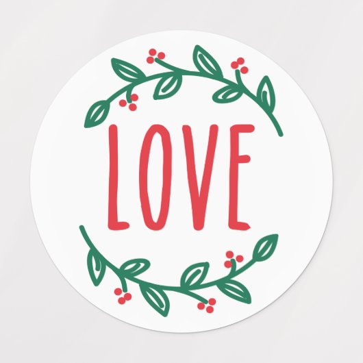 Peace、Love、Joy、Noel、Stickers & メリー Labels ラベル (デザイン2)