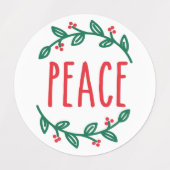 Peace、Love、Joy、Noel、Stickers & メリー Labels ラベル (デザイン1)