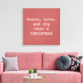 Peace, Love & Joy – Personalized Christmas Quote O キャンバスプリント (インサイチュ (リビング))