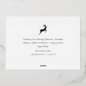 Peace Love & Joy Plaid Pattern家族写真 箔シーズンカード (裏面)