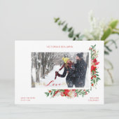 Peace Love Joy Poinsettias Garland写真結婚の (スタンド正面)