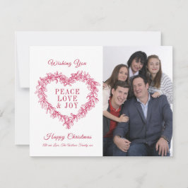 Peace Love joy red mistletoeハート写真クリスマス