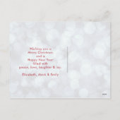 Peace Love & Joy Red Toy Truck Delivery シーズンポストカード (裏面)