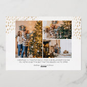 Peace Love Joy Scriptフルフォト 箔シーズンカード (裏面)