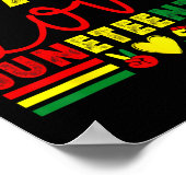 Peace Love Juneh African American Black Hito ポスター (角)
