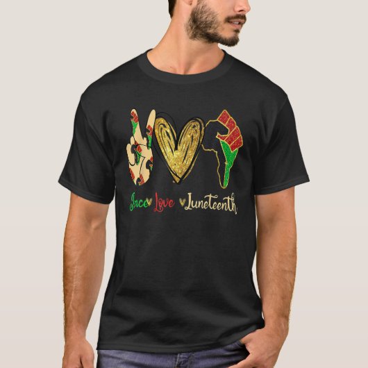 Peace Love Junenth Junenth Celebration Tシャツ (正面)