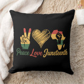 Peace Love Juneteenth クッション (ブランケット)