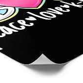 Peace Love K-ポップ・アートのCute Kpop Music Anime Lover ポスター (角)