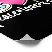 Peace Love K-ポップ・アートのCute Kpop Music Anime Lover ポスター (角)