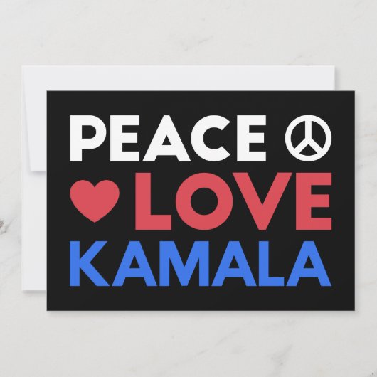 Peace Love Kamala I - Kamala Harris For President (正面)