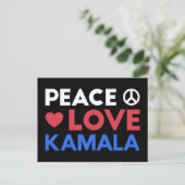 Peace Love Kamala I - Kamala Harris For President ポストカード (スタンド正面)