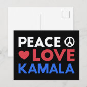 Peace Love Kamala I - Kamala Harris For President ポストカード (正面/裏面)