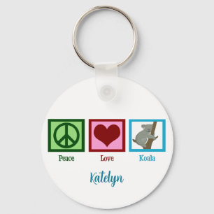 Peace Love Koala Bear キーホルダー