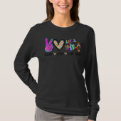 Peace Love Lab Tech Scientist Laboratory Technic Tシャツ (正面)