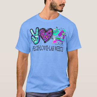 Peace Love Lab Week 2023医学研究所の電子 Tシャツ