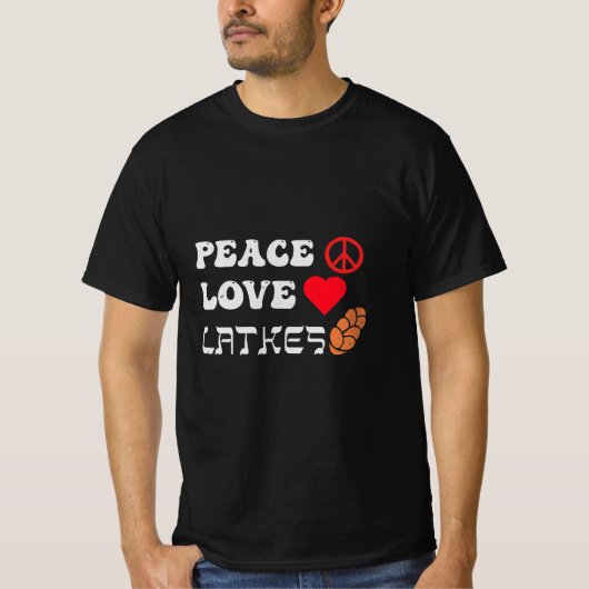 Peace Love Latkes Tシャツ (正面)