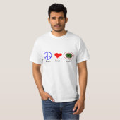 Peace,Love & Luck – 価値Tシャツ Tシャツ (正面フル)