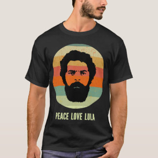 Peace Love Lula 2022ブラジルレトロ Tシャツ