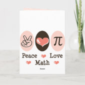 Peace Love Math Greeting Card カード (裏面)