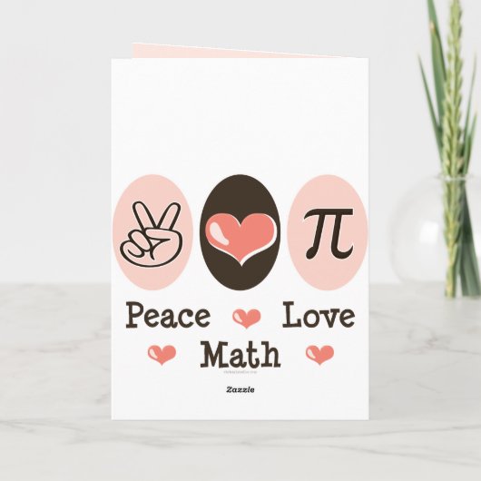 Peace Love Math Greeting Card カード (裏面)