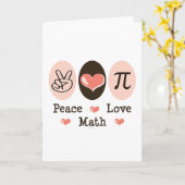 Peace Love Math Greeting Card カード (黄色い花)