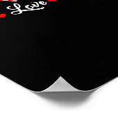 Peace Love Morocco American Flag Men Women Kid ポスター (角)