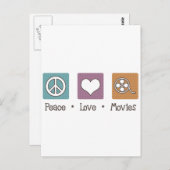 Peace Love Movies ポストカード (正面/裏面)