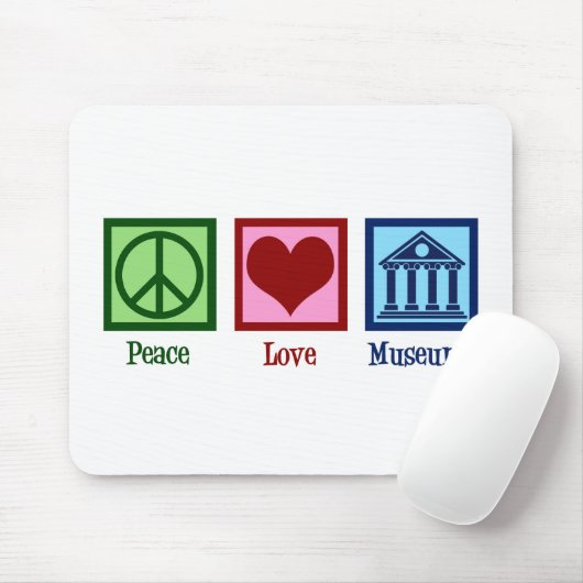 Peace Love Museums マウスパッド (マウス)