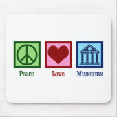 Peace Love Museums マウスパッド (正面)