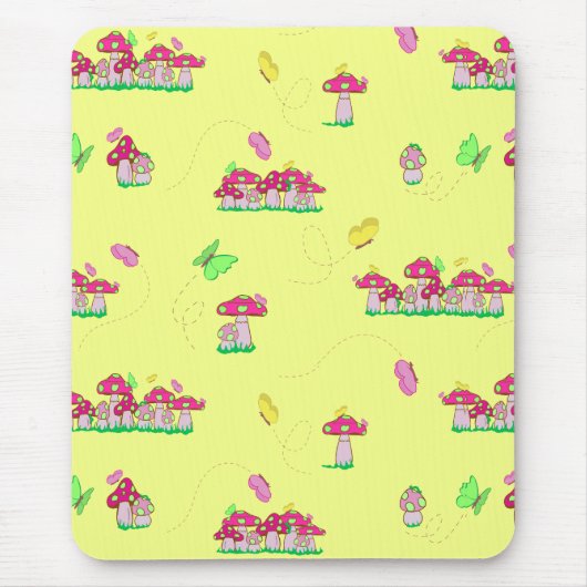 Peace Love Mushrooms マウスパッド (正面)