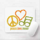Peace Love Musicのメニュー マウスパッド (マウス)