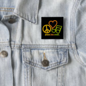 Peace Love Musicボタン 缶バッジ (インサイチュ)