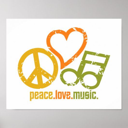 Peace Love Musicポスター ポスター (正面)