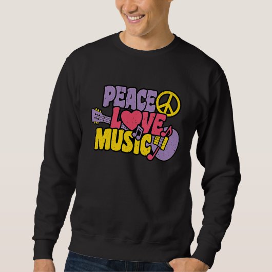 Peace Love Music スウェットシャツ (正面)