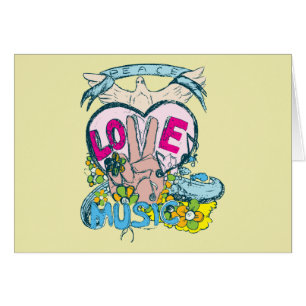 Peace Love Music - Sixties 1960イラストレーション