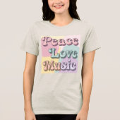 Peace Love Music Women's トライブレンドＴシャツ (正面)