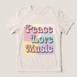 Peace Love Music Women's トライブレンドTシャツ