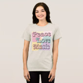 Peace Love Music Women's トライブレンドＴシャツ (正面全面)