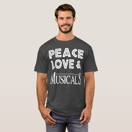 Peace Love Musicals friend Tシャツ (正面フル)