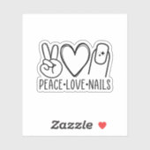 Peace Love Nails Sticker: Nail Artist Gift シール (シート)