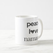 Peace Love Namaste - Modern Motivational Lifestyle コーヒーマグカップ (正面右)