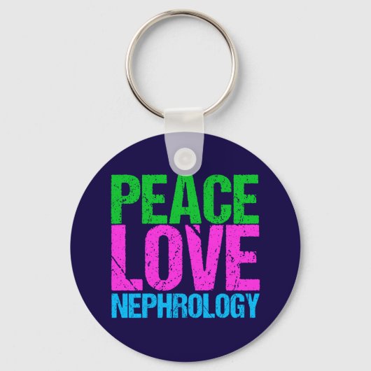 Peace Love Nephrology キーホルダー (裏面)