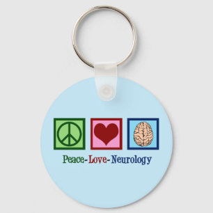 Peace Love Neurology – 神経学者 キーホルダー