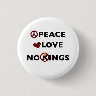 Peace Love No Kings Symbols Inspirational 缶バッジ