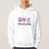 Peace Love Nursing パーカ (正面)