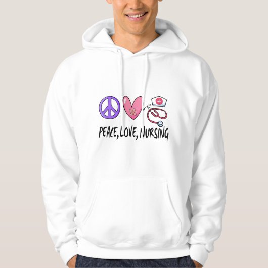 Peace Love Nursing パーカ (正面)