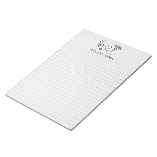 Peace Love Nursing Linded Notepad ノートパッド (アングル)